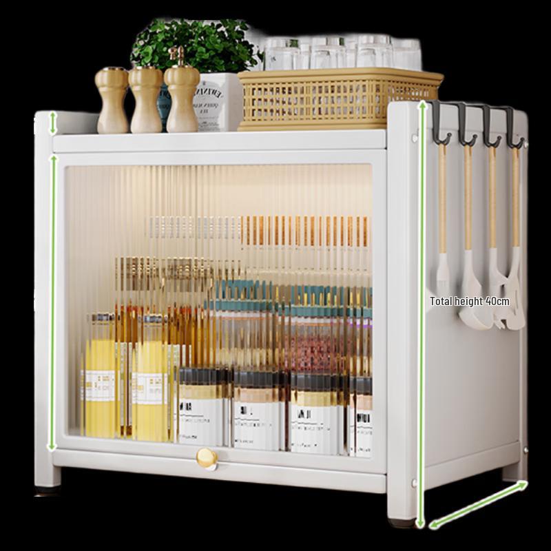 Woding Dustproof Rustproof Kitchen Spice Rack with Lid