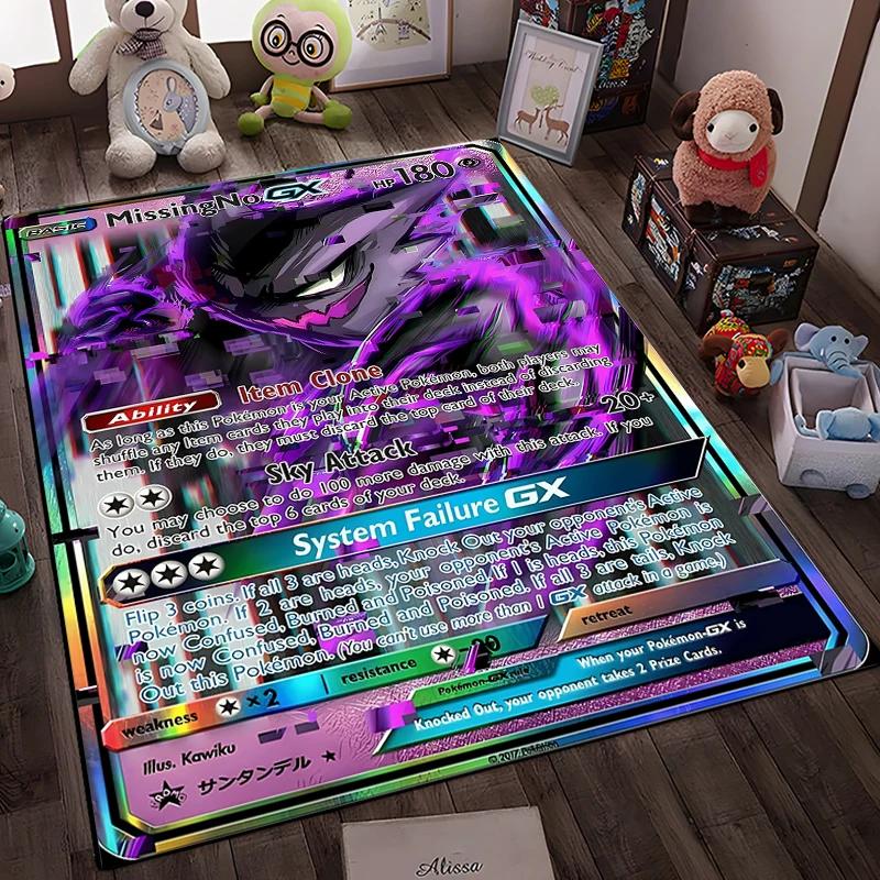Pokemon Gengar Carpet New Release! Anti-slip Sound Insulation, Rug for Living Room Bedroom, Bedside and Office Areas,Durable Mat