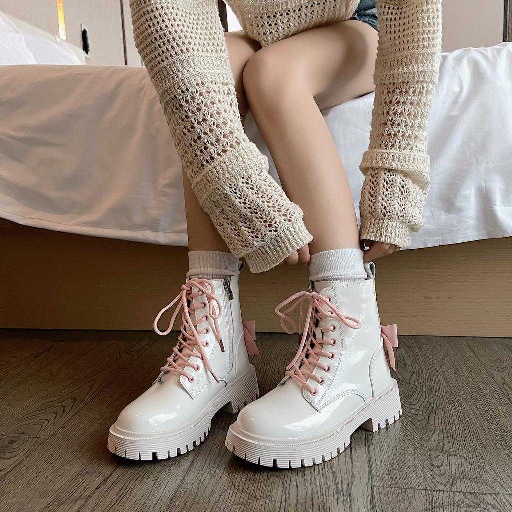 Boots Women High Heel Women Ankle Boots British Style Vintage Platform Women Winter Boots