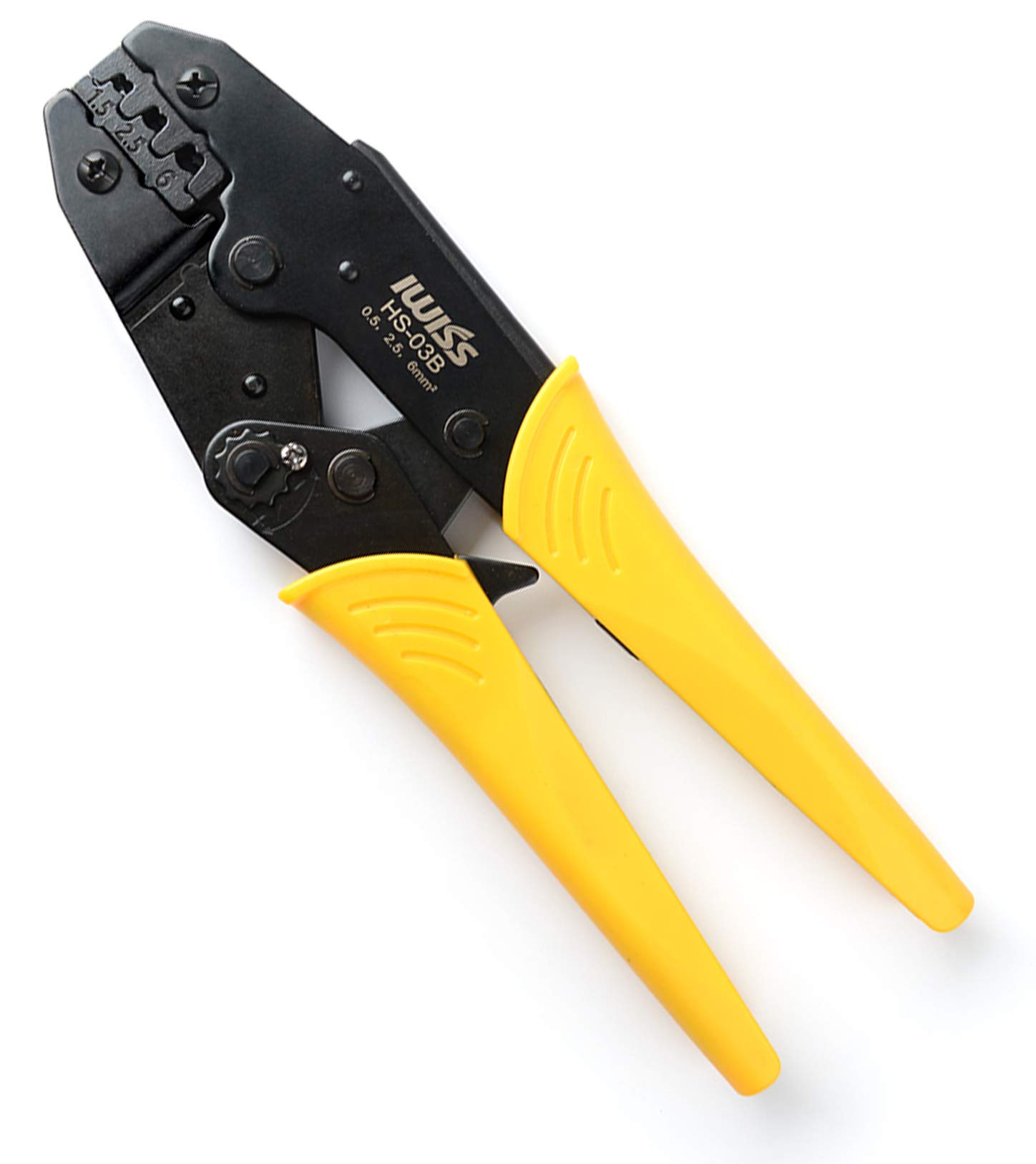 

IWISS HS-03B Ratchet-Style Crimping Pliers for Bullet Terminals, 1.5-6.0mm²