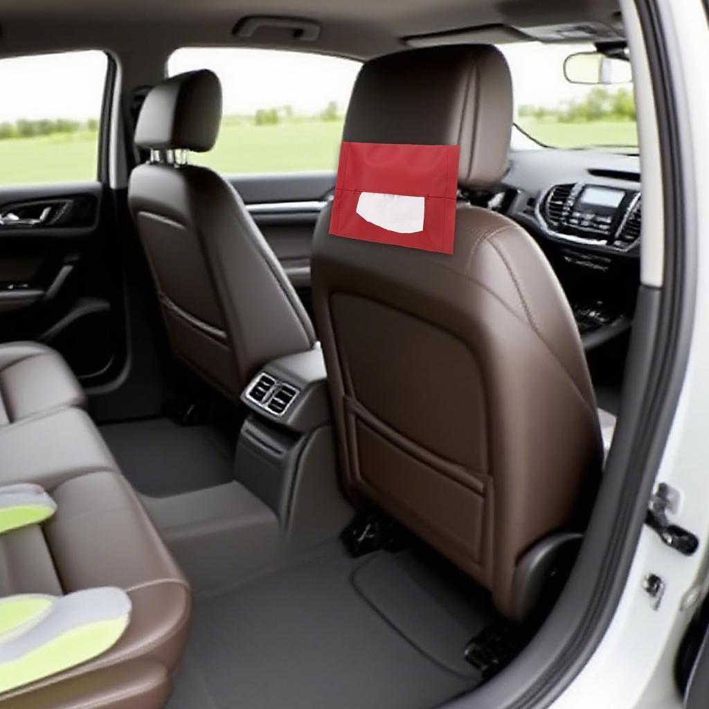 uxcell Car Tissue PVC with Exquisite Nappa Leather Car Tissue Box for Rear Seats and Sun Car Interior Black Holder, Look, Visors, Accessory,