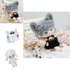 20cm Cotton Doll Plush Toy With Interchangeable Outfits White Car Overalls