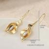 Gold Silver Drop Earrings Lightweight Calla Lily Earrings Fashion Floral Dangle Earrings  Women