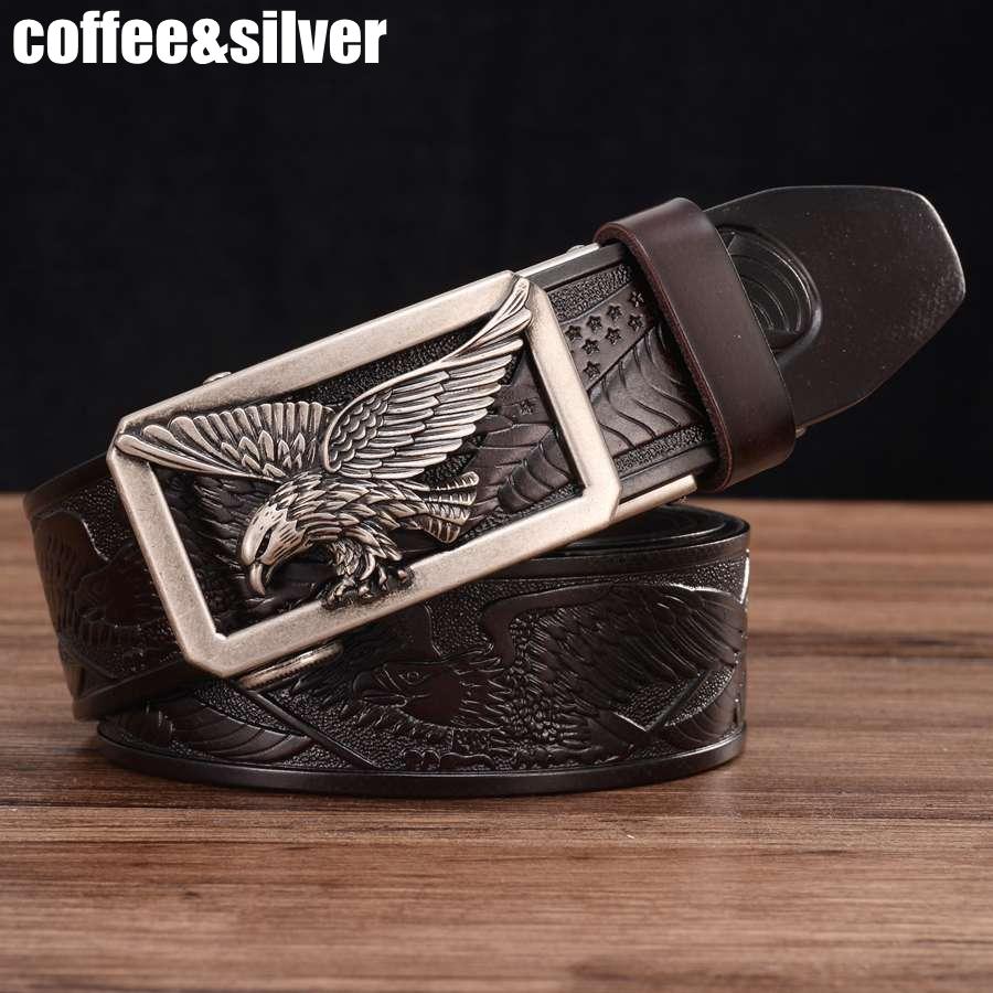 

Черные ремни с трещоткой для мужчин с автоматической пряжкой Мужской кожаный ремень с трещоткой Автоматическая скользящая пряжка Ширина:3.5cm 105CM