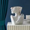 Creative Nordic Style Modern Simple Portrait Art Office Flower Arrangement Ceramic Personality Vase Home Decoration