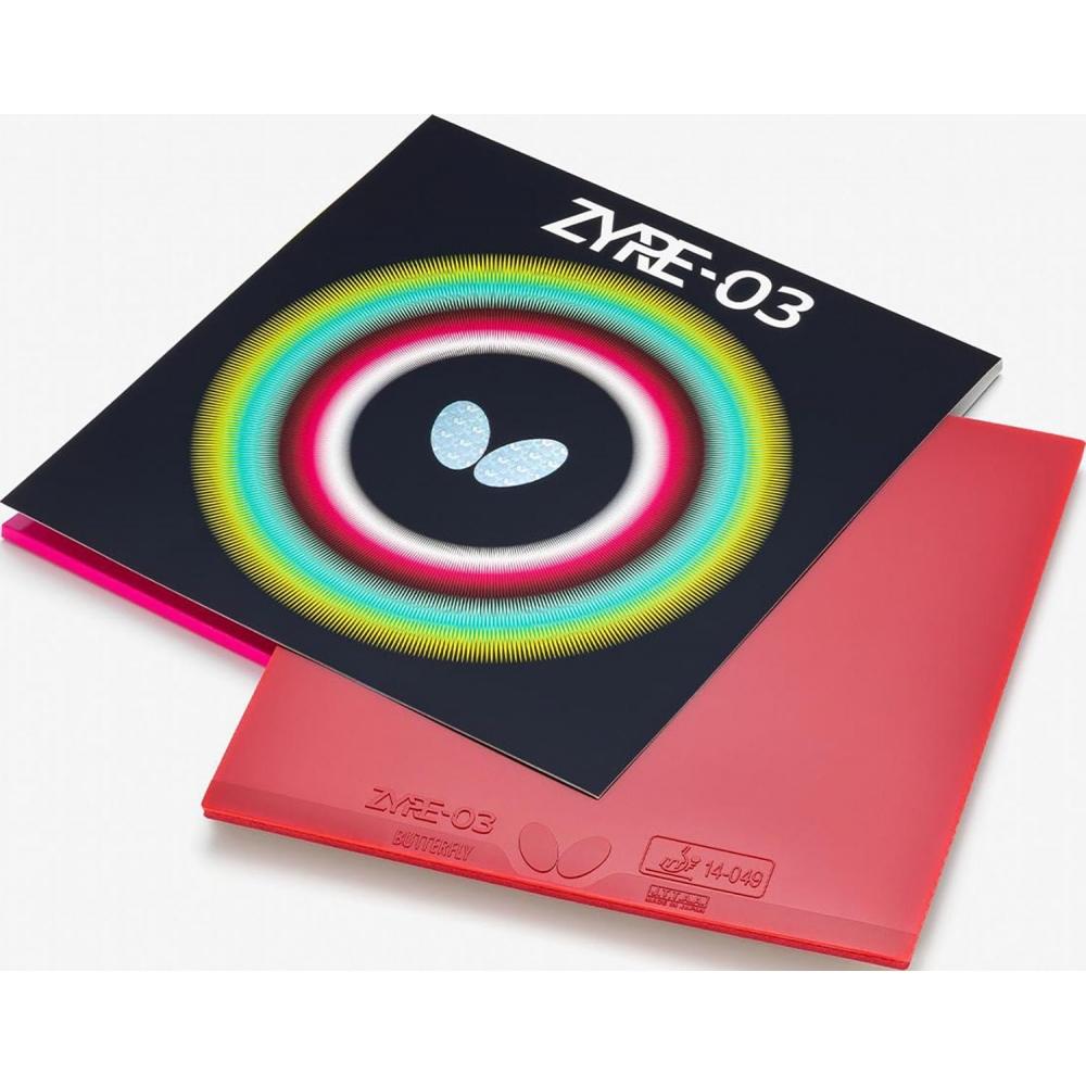 Butterfly Table Tennis Rubber Ziya 03 High Tension Red 06140