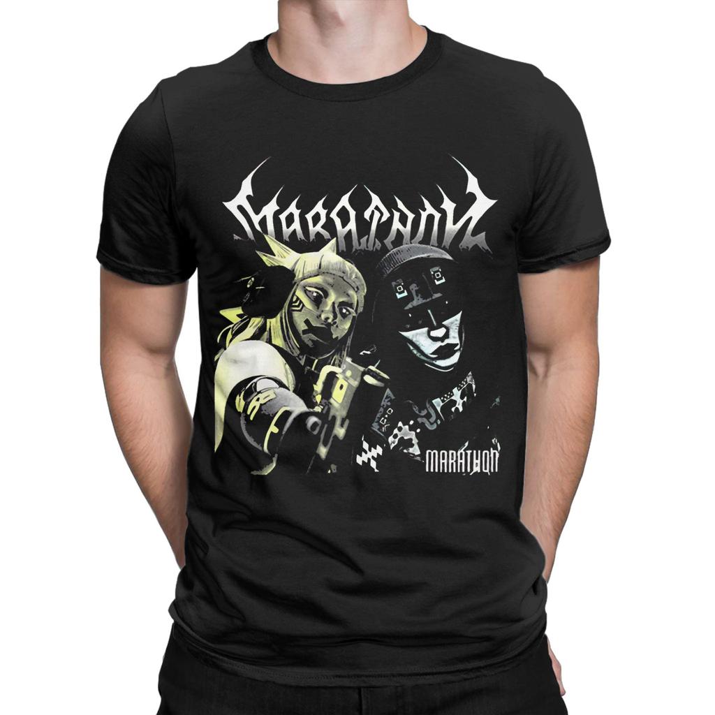 Game Marathon Printed T Shirts for Unisex Women 100 Cotton Tee Shirt Clothing