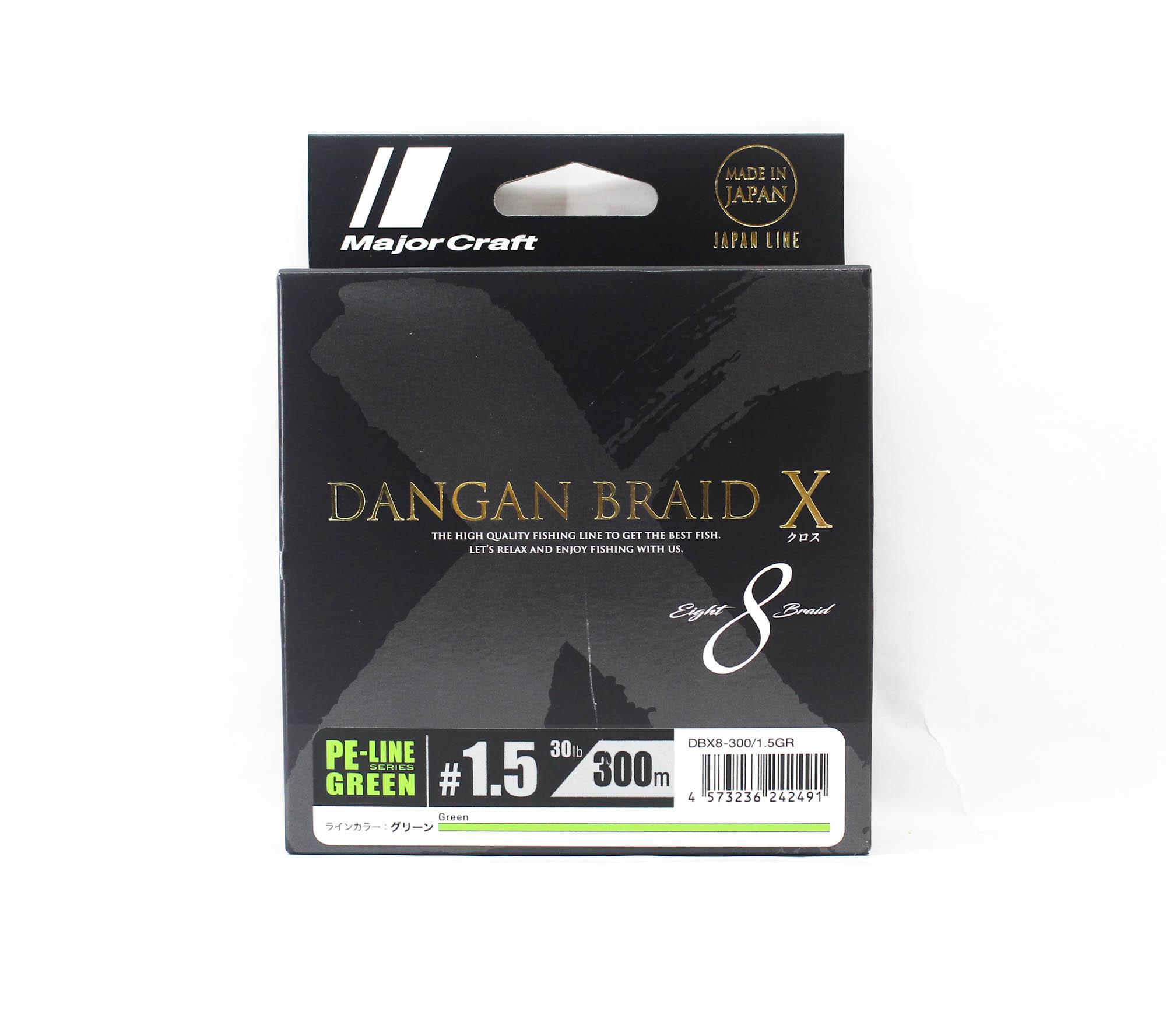 

Major Craft Dangan Braid X Line X8 300m P.E 1.5 Green DBX8-300/1.5GR (2491) зелений