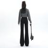Autumn and winter new micro-flared jeans women's fashion design sense high waist and thin jeans