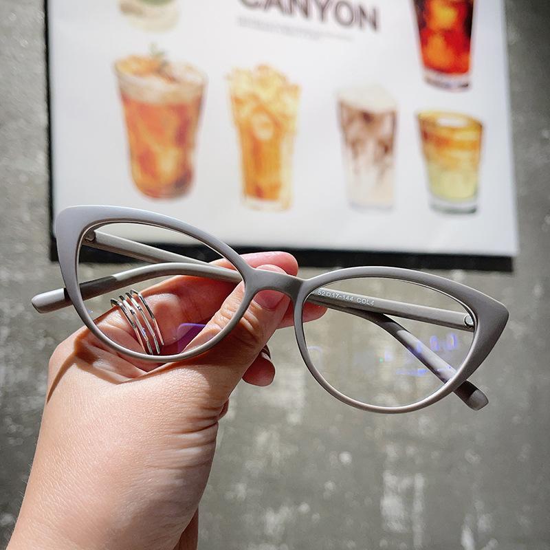 Small Frame Reading Glasses Anti Blue Light Prescription Eyeglasses Woman Clear Leopard Cat Eye Transparent Fashion Eyewear 2024