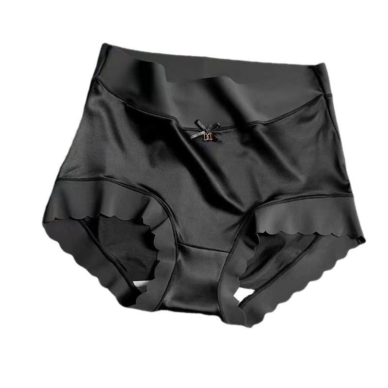 Women's High-Waisted Luxurious Satin Plus Size Seamless Summer Underwear