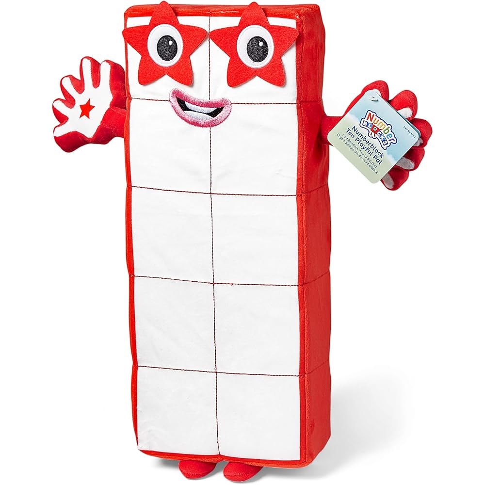 

Numberblocks Plush Toy Character Ten 96943 Official Merchandise