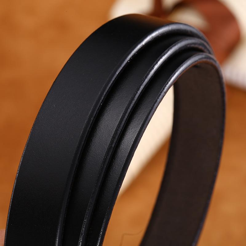 Light Gold Button Head, Women'S Thin Belt, Women'S Casual Cowhide Belt, Belt.