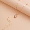 Hip Hop Babes Metal Snake Bone Chain Collarbone Chain, Wind Baroque Imitation Pearl Pendant Necklace