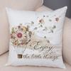Faith Hope Love Pillowcase Double Print Hummingbird Dandelion Cushion Cover Soft Plush Enjoy Little Things Pillowcase for Sofa