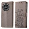 For OnePlus 13R 5G Wallet Case Butterfly Floral Imprint PU Leather Phone Cover with Wrist Strap