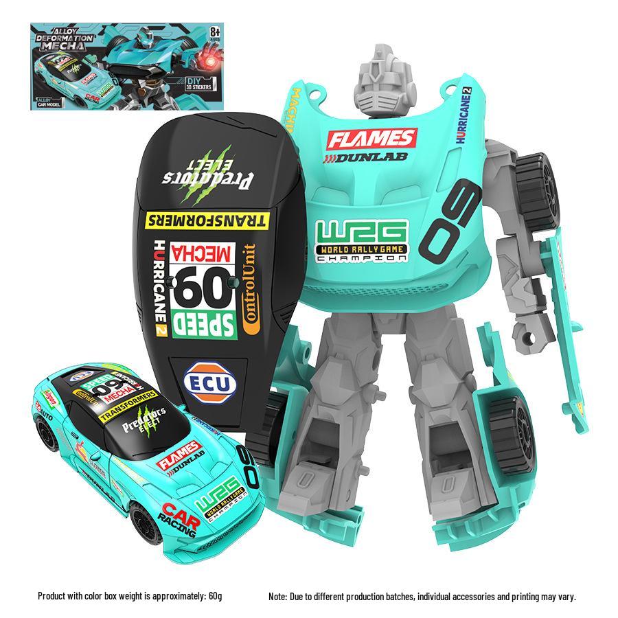 Alloy Transforming Mecha Robot Inertial Car Toy for Kids