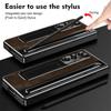 Fold 7 Luxury Dark Retro PU Leather Phone Case for Samsung Galaxy Z Fold 7 6 5 4 3 with Pen Slot Hinge Protection Kickstand