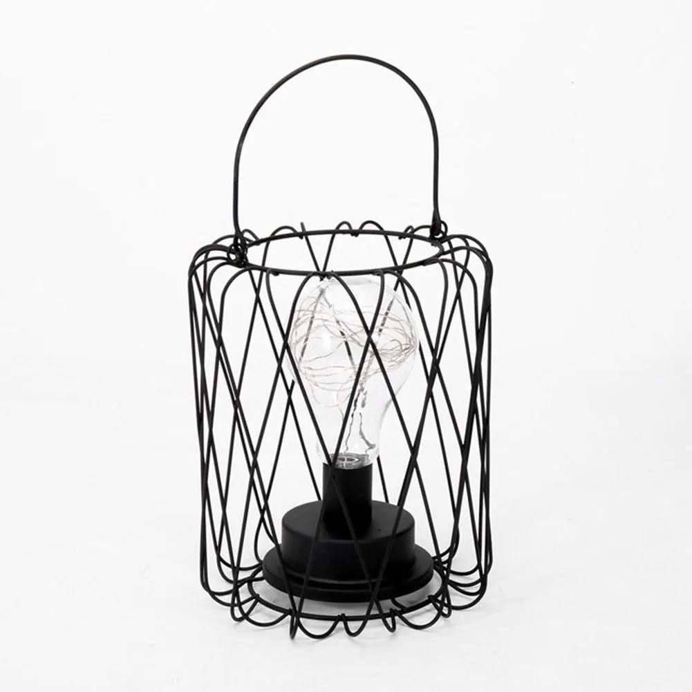 Stolní lampa v kreativním retro stylu Lucerna z měděného drátu Trychtýř Diamantové modelování Noční lampa Domácí stolní dekorace Maison