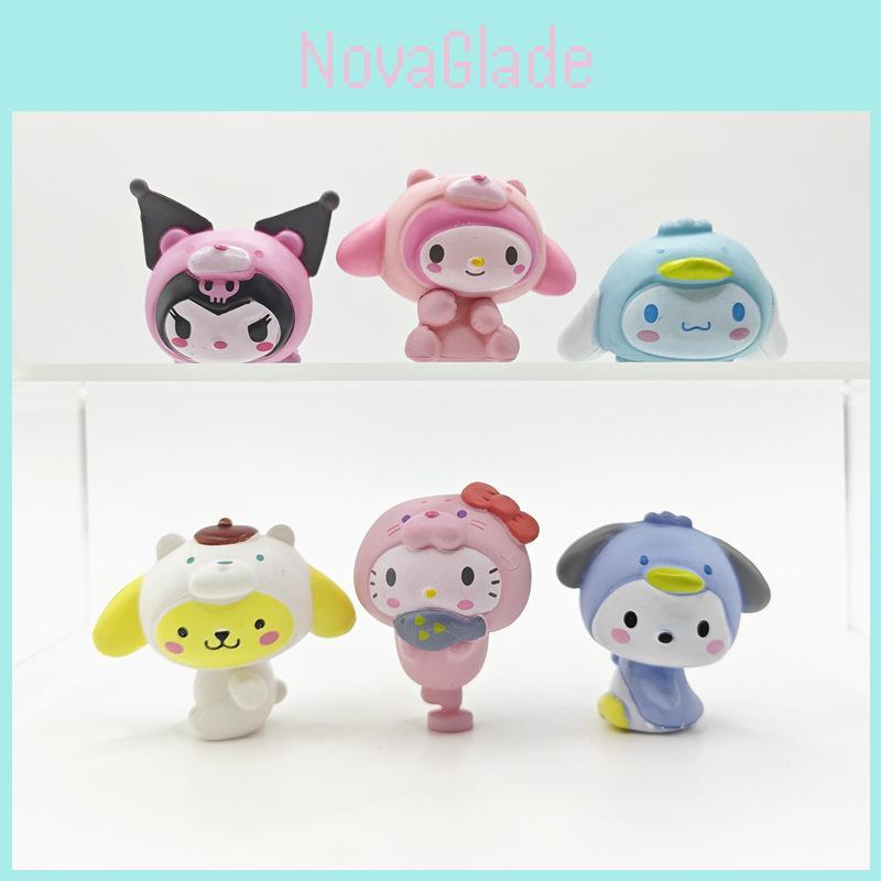 Adorable Sanrio Kuromi And My Melody Snow World Figure Collectible Blind Box Set