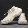 Autumn mesh breathable new high-elastic sports fly-woven thick-soled heightening sports and leisure shoes