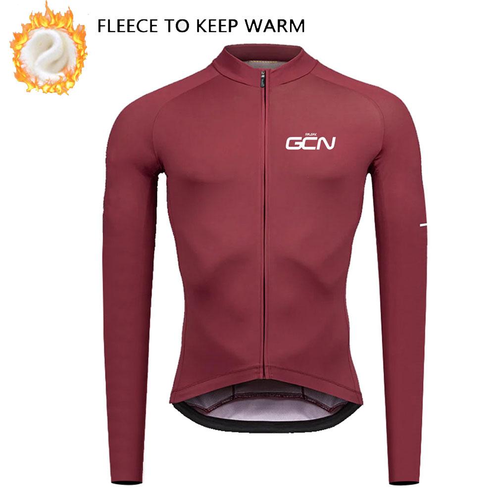 Winter Cycling Clothing 2026 Men's Long Sleeves Cycling Jersey Set Winter Thermal Fleece Road Bike Cycling Clothing