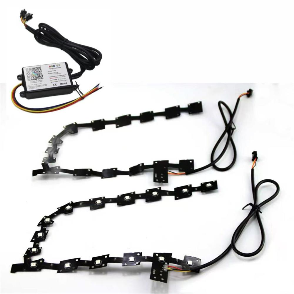 

Многоцветные светодиодные ДХО с управлением через приложение по Bluetooth для Chrysler 300C 2011-2020