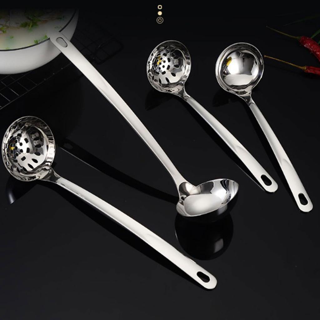 Long Handle Soup Spoon Set Durable and Convenient Kitchen Utensils Efficient Ladle with Leakproof for Home Cooks