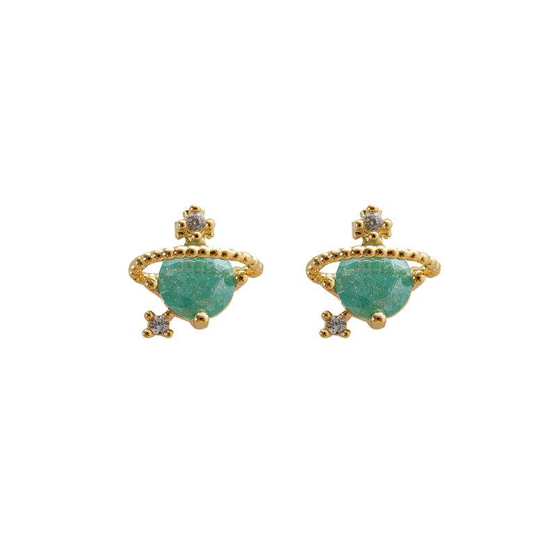 Astronaut Rocket Korean Version of Stud Earrings Exquisite Asteroid Series