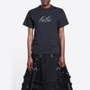 Balenciaga SS22 Regular T Shirt Women's Black Slim Fit 670943TLVH40100