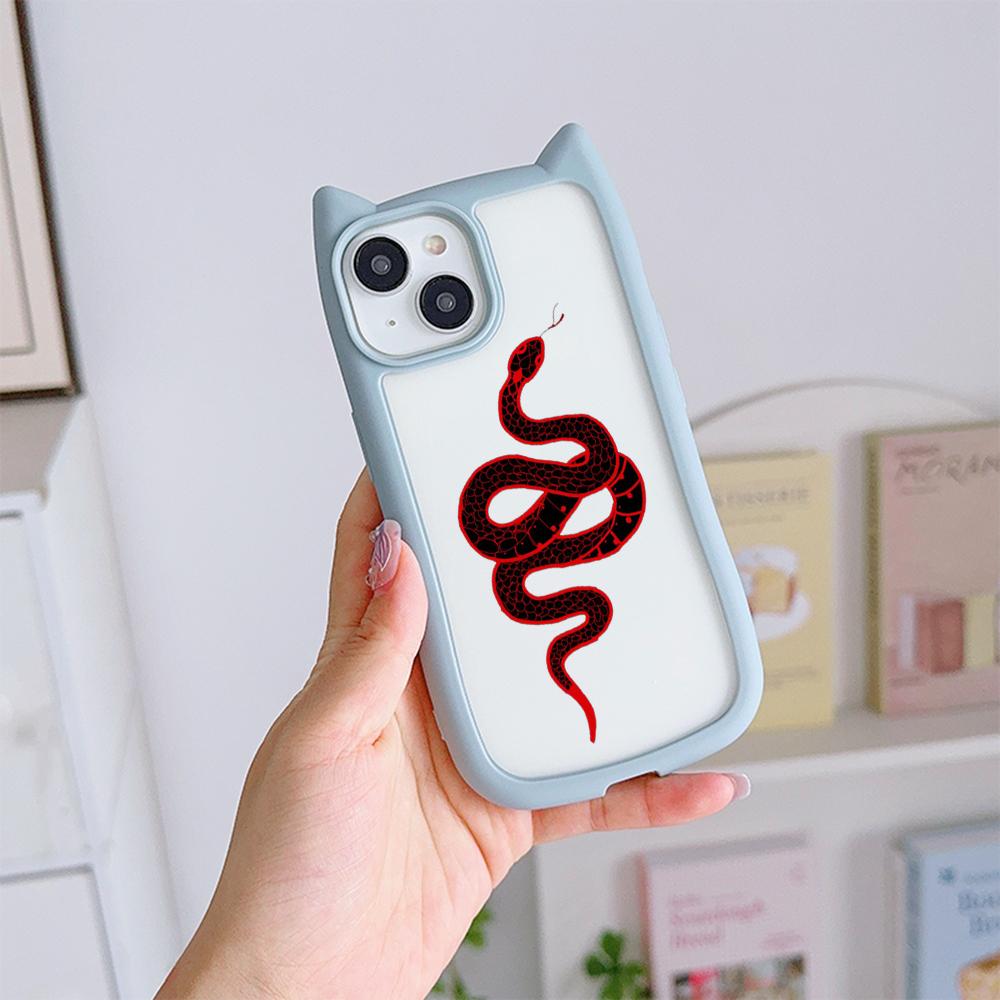 Мягкие чехлы для телефонов с кошачьими ушками для iPhone 16 15 13 12 11 Pro Max 14 Plus — фото 12