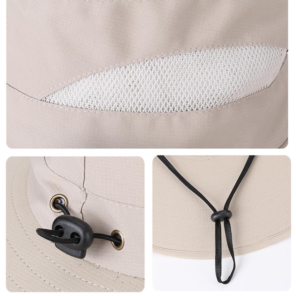 Solar Powered Fan Sun Hat Wide Brim UV Protection 3 Speed Cooling Fan Hat for Outdoor Fishing Hiking