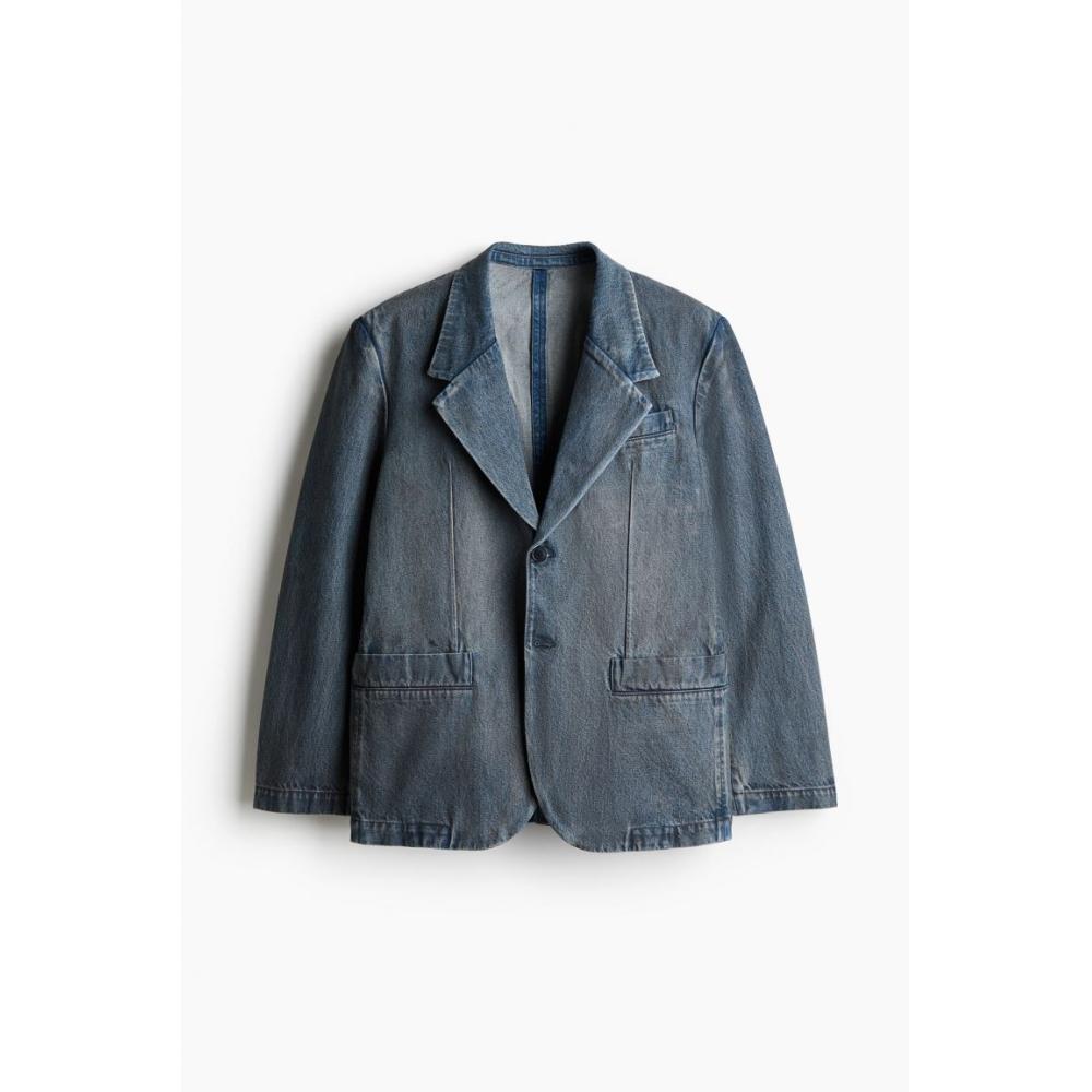 H M Loose Fit deniM Jacket deniM Blue