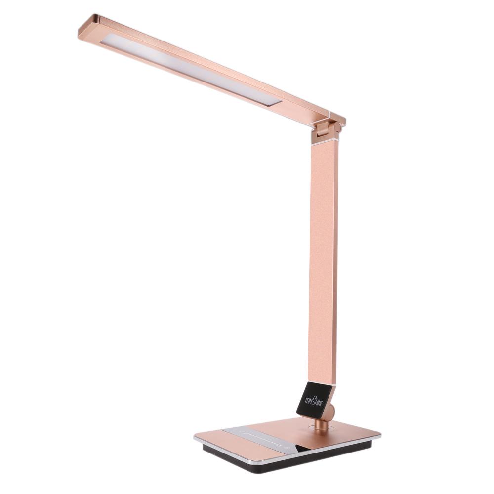 Tomshine Foldable Dimmable Touch Sensitive Control LED Desk Lamp 8.5W 500LM 3 Color Temperature 3000K 4500K 6000K Stepless   Brightness Eye-C