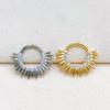 Anello in Lega di Titanio G23 2024 con Frange Intagliate per Naso e Orecchio - Gioiello Piercing Raffinato
