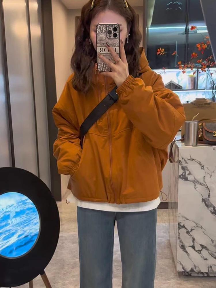 Women's Petite Hooded Windbreaker: Short Jacket for Spring & Autumn 2025, Casual Hot Style
