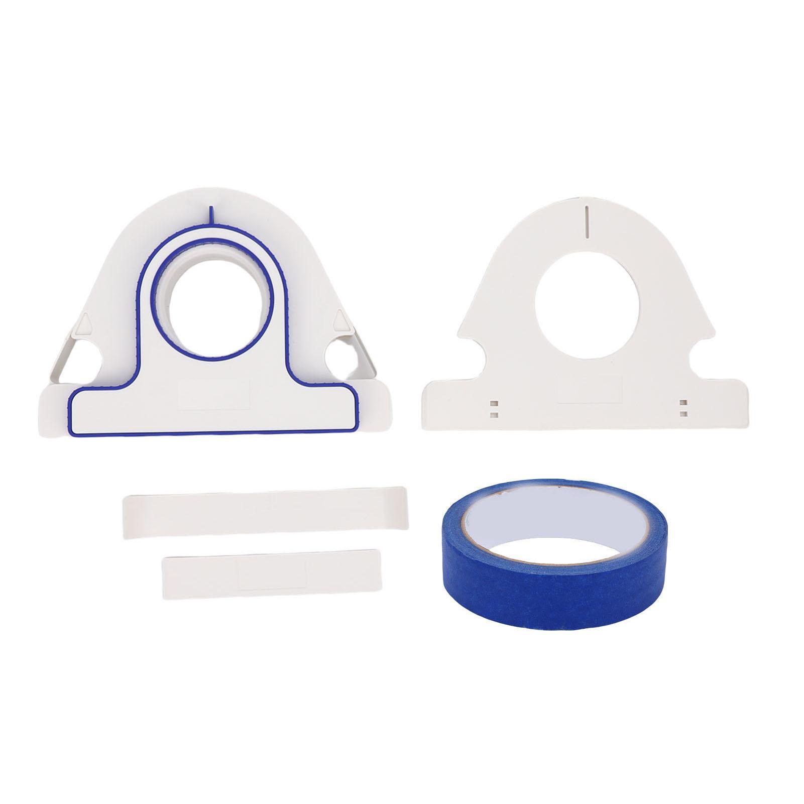 

Masking Paint Tape Applicator Set Dispenser Tool with 25mm Width Blue Painter Tape Portable Cutter for Trim Door Window Frames