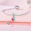 Beads Copper Charms Original Love Circular Pendant Beads Fit Bracelet Jewelry Diy Women Fine Gift Accessory
