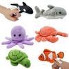 Finger Marine Animal Plush Toy Cartoon Stuffed Doll Room Decoration Kids Gift