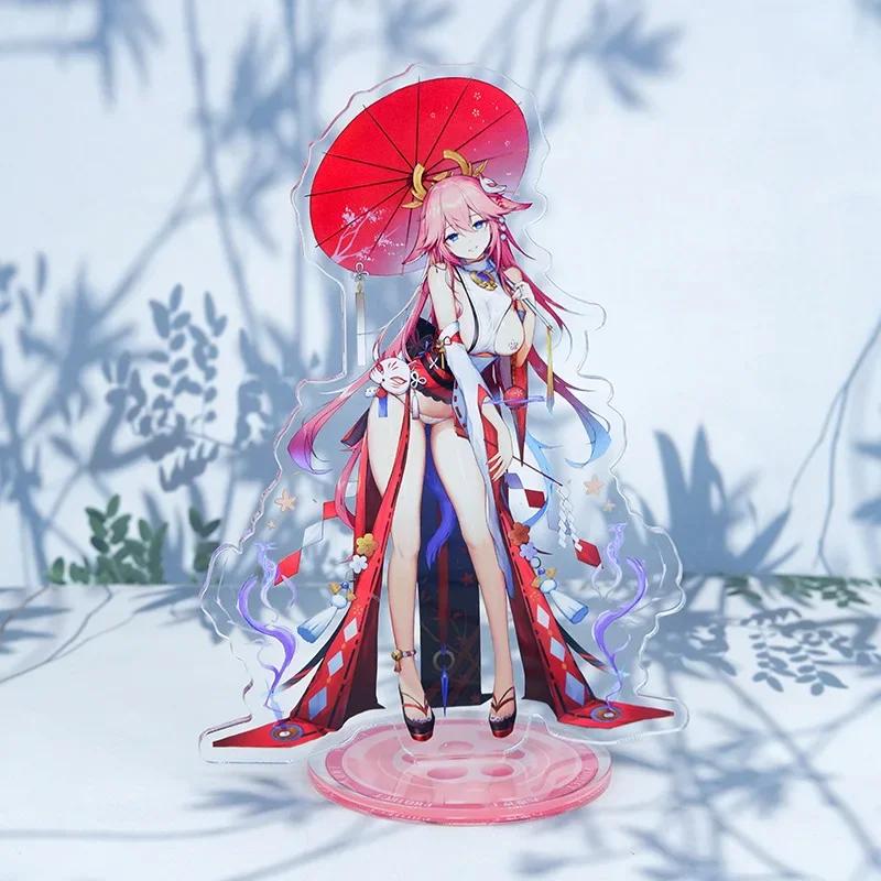 Game Impact New Stand Figure Acrylic Yelan Chevreuse Navia Xiao Cosplay Model Plate Desk Decor Fans Friend Gift