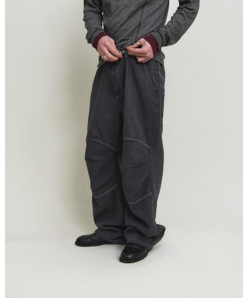 Paradigm Film [Ep.01] Dyed Herringbone Double Knee Pants (Charcoal)