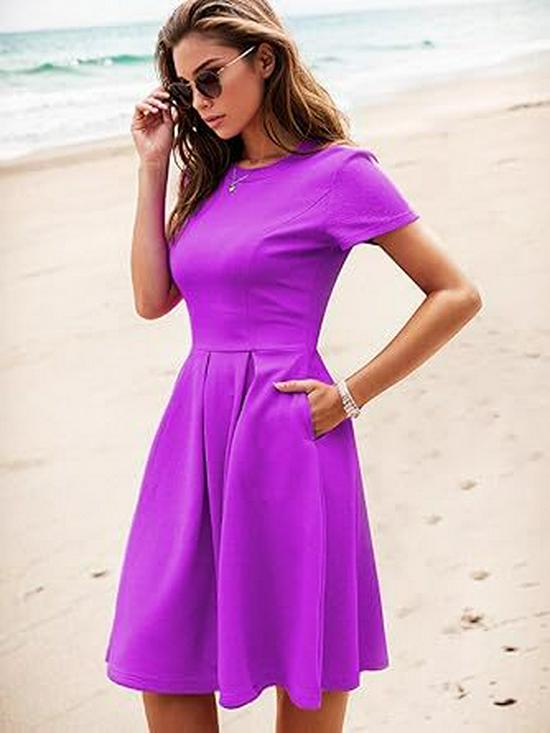 Women's Summer Evening Dress with Pockets – Party, Church, Bridesmaid & Graduation Style JH253-4.