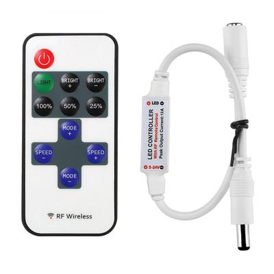 Plastikowy mini bezprzewodowy pilot zdalnego sterowania RF, ściemniacz LED, pojedynczy kolor