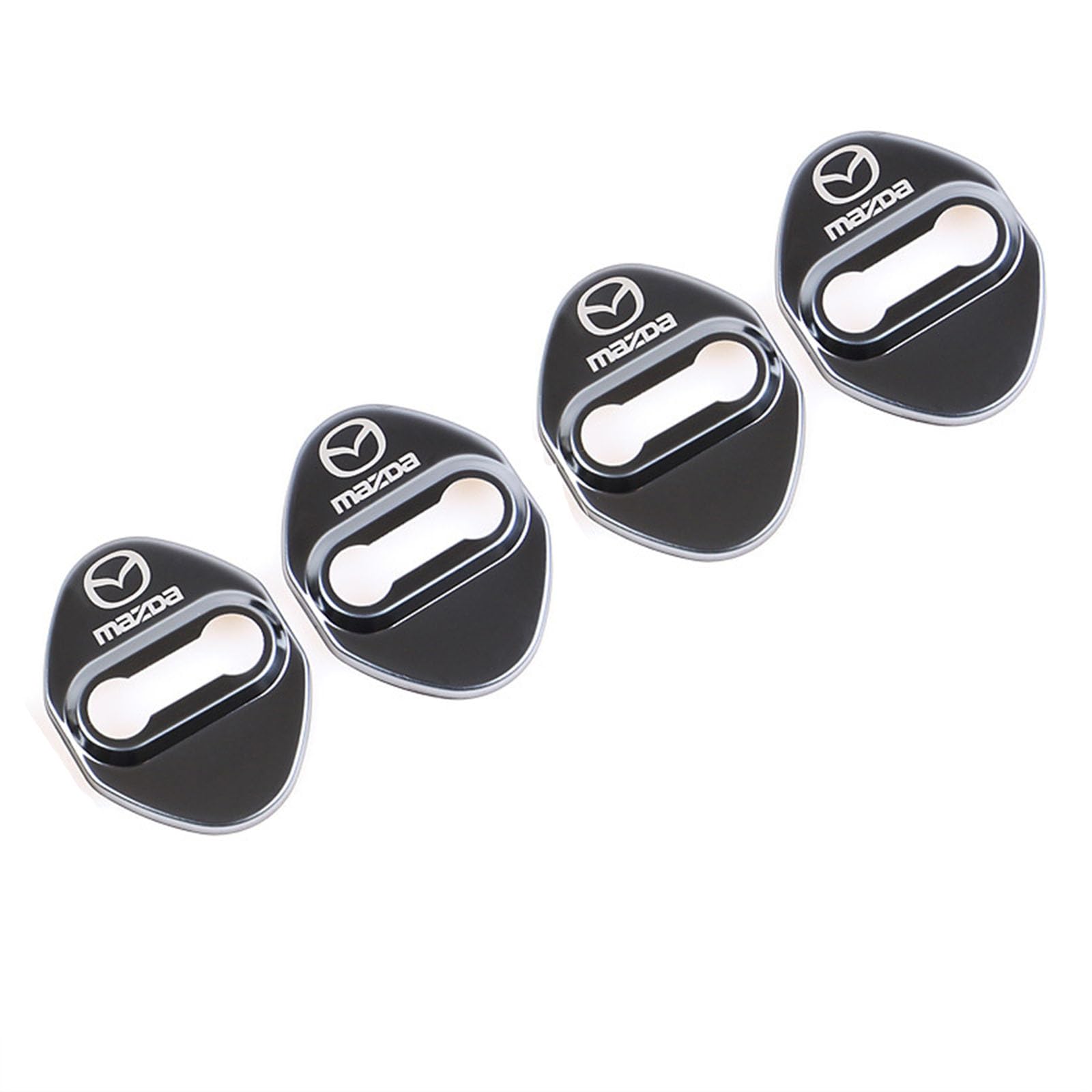 

Mirhua Car Door Lock Accessories for Mazda Easy 304 Mirror Stainless Steel Exclusive Striker Black M6/M3/M2/M5 - Installation, Durable, Cover,