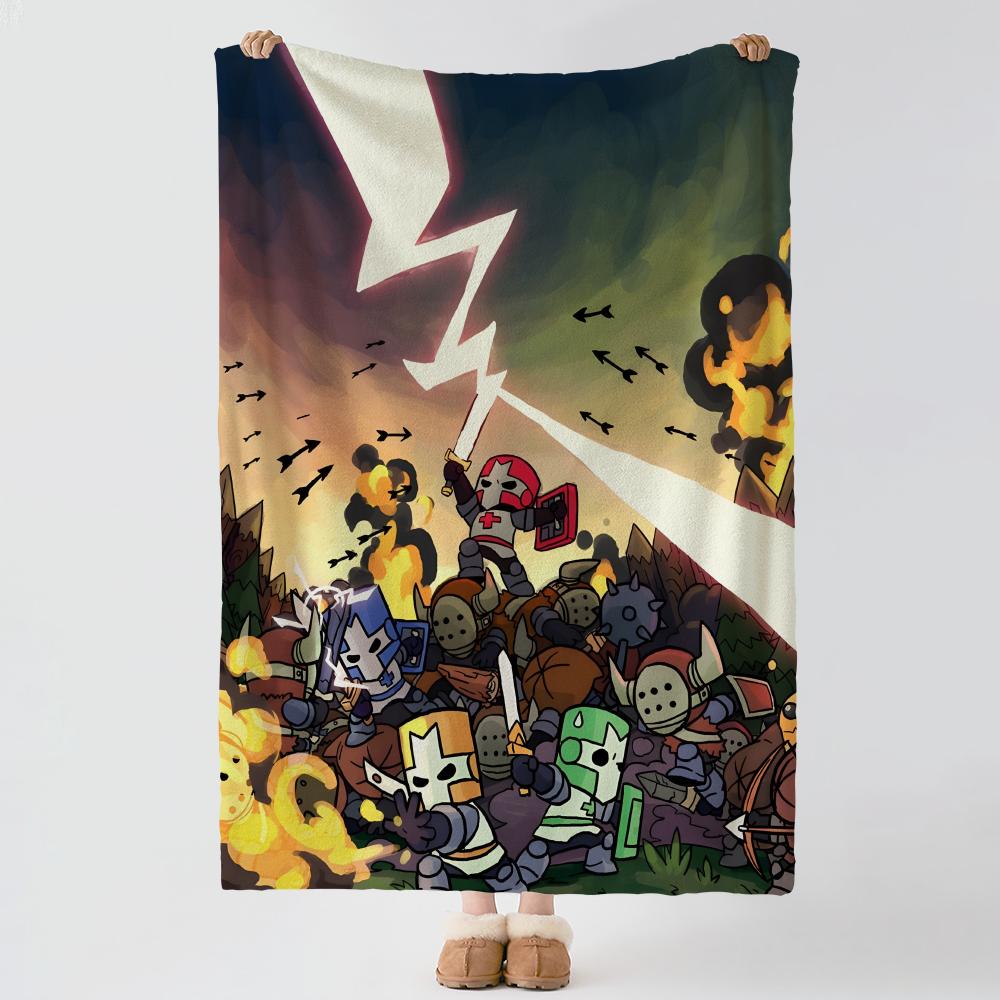 Spiel C-Castle Crashers-S Werfen Dicke Gemütlichkeit Flanell Steppdecke, Mehrzweck-Nutzung Innen Außen Tägliches Nickerchen