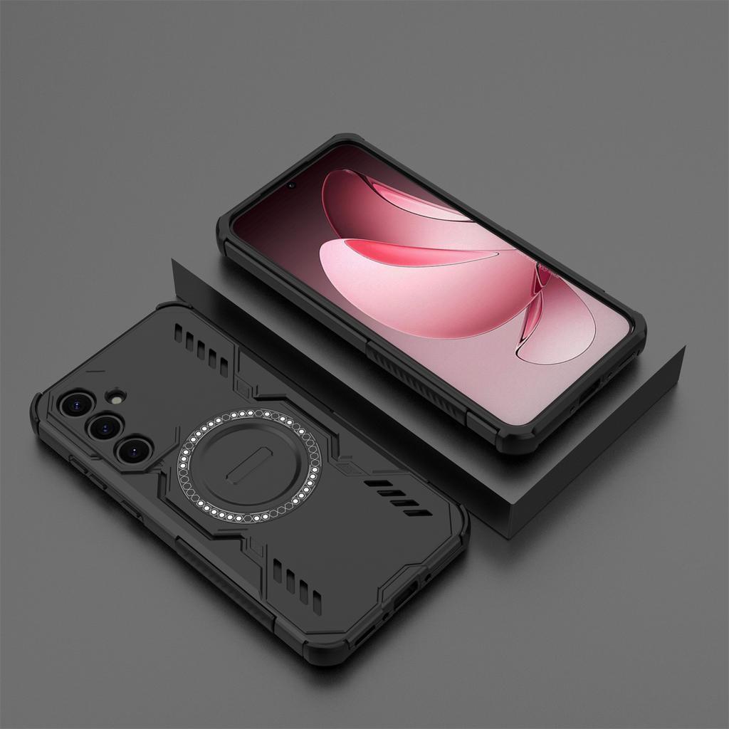 For Samsung Galaxy A35 5G Magnetic Case Butterfly Armor Hollow Heat Dissipation PC+TPU Phone Cover