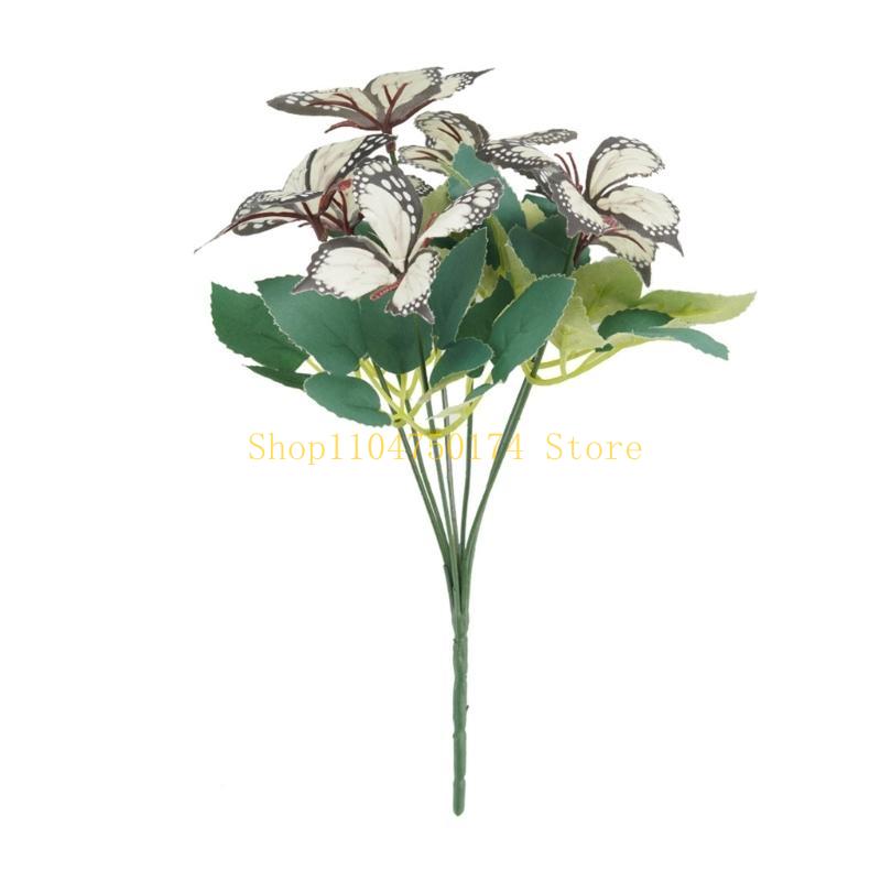 

User Friendly Multiple Colored Artificial Butterfly Floral Sprays Office Table top sale білий
