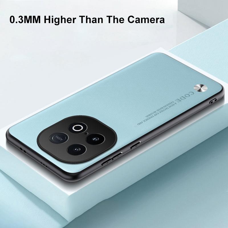 Luxuriöse PU-Lederhülle für Vivo iQOO Z10 Turbo Pro Rückseite Silikon Vollschutz Handyhülle für iQOO Z10 Turbo 5G Coque