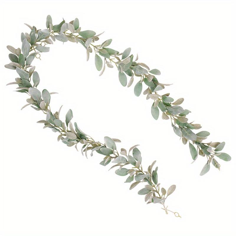 

1Pc Simulation Green Rabbit Ear Leaf Rattan, for Wedding Festival Home Decoration