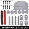 For Roborock S8 MaxV Ultra Robot Vacuum Spare Parts Main Side Brushes Mop Cloths HEPA Filters Dust Bags Accessories